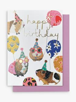 Stop The Clock Design Guinea Pigs Birthday Card, 