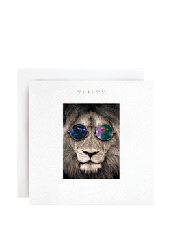 Susan O'Hanlon Cool Lion 30th Birthday Card, 