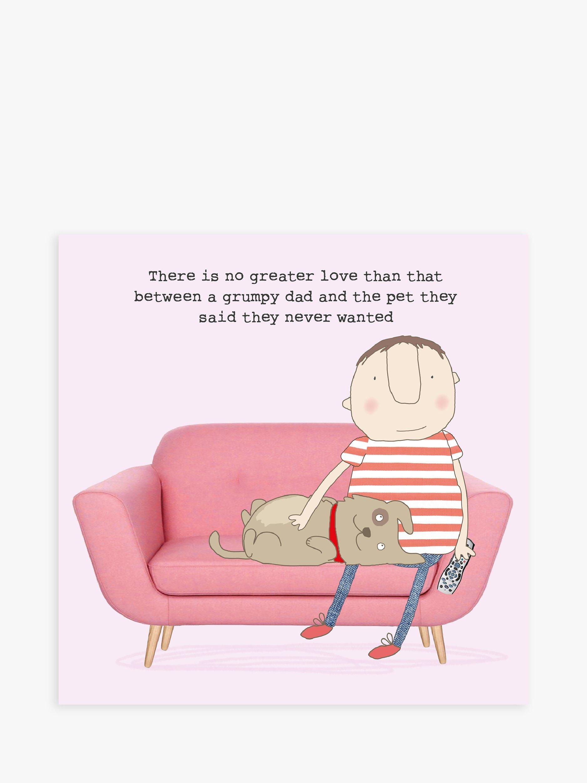 Rosie Made A Thing Grumpy Dad Pet Birthday Card