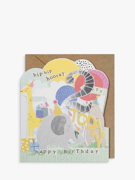 Paperlink Animals 2nd Birthday Card, 