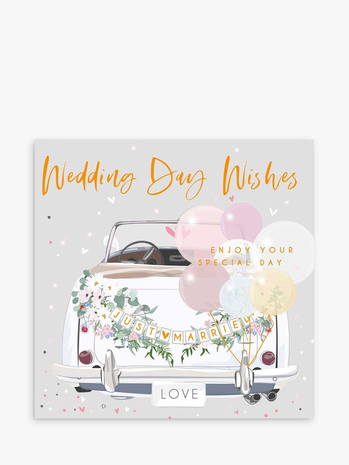 Belly Button Designs Car Just Married Wedding Day Card