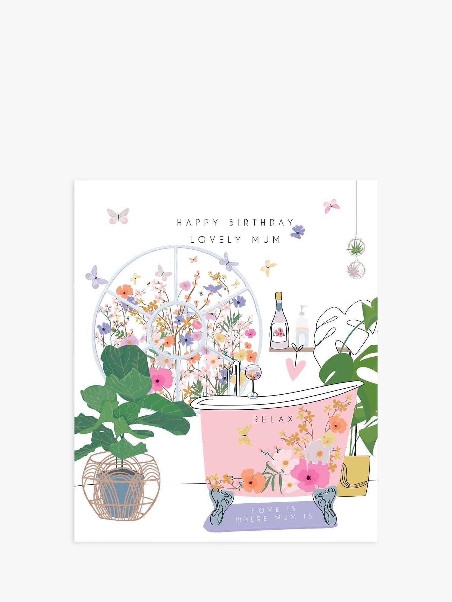 Belly Button Designs Relax Bath Mum Birthday Card