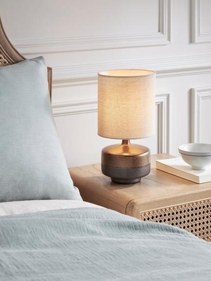 John Lewis Delaney Ceramic Duo Table Lamp, Set of 2, Bronze Glaze - view 2, Bronze Glaze