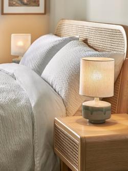 John Lewis Delaney Ceramic Duo Table Lamp, Set of 2, Light Green - view 2, Light Green