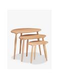 ercol for John Lewis Shalstone Nest of 3 Tables, Oak