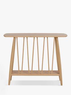 ercol for John Lewis Shalstone Console Table, Oak - view 2, Oak