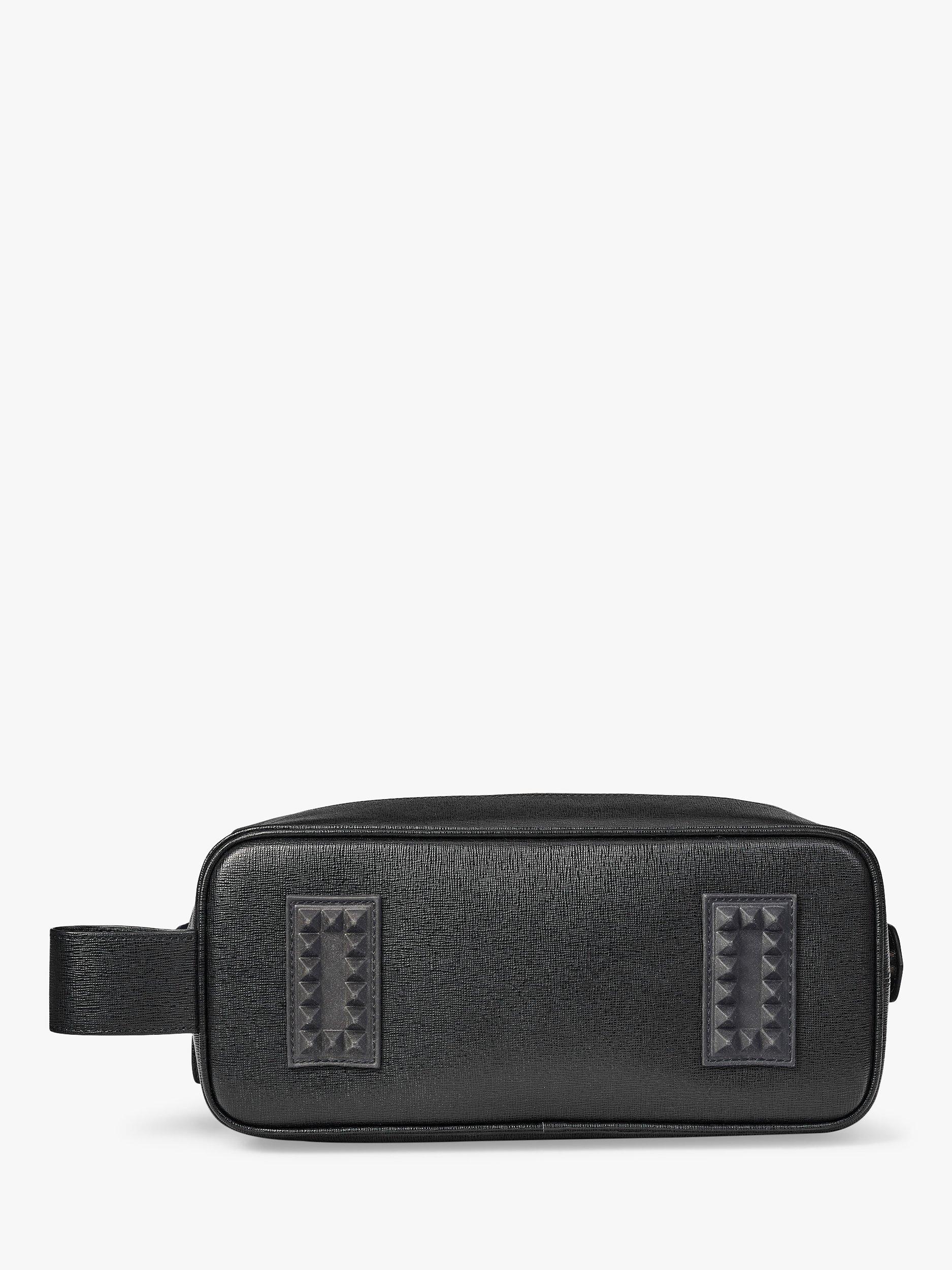 Product image 5 of 5, which shows Aspinal of London Saffiano Leather Wash Bag, Black
