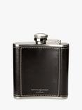 Aspinal of London Classic Smooth Leather Stainless Steel Hip Flask