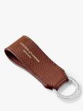 Aspinal of London Small Pebble Leather Loop Keyring, Tobacco