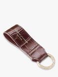 Aspinal of London Croc Leather Loop Keyring