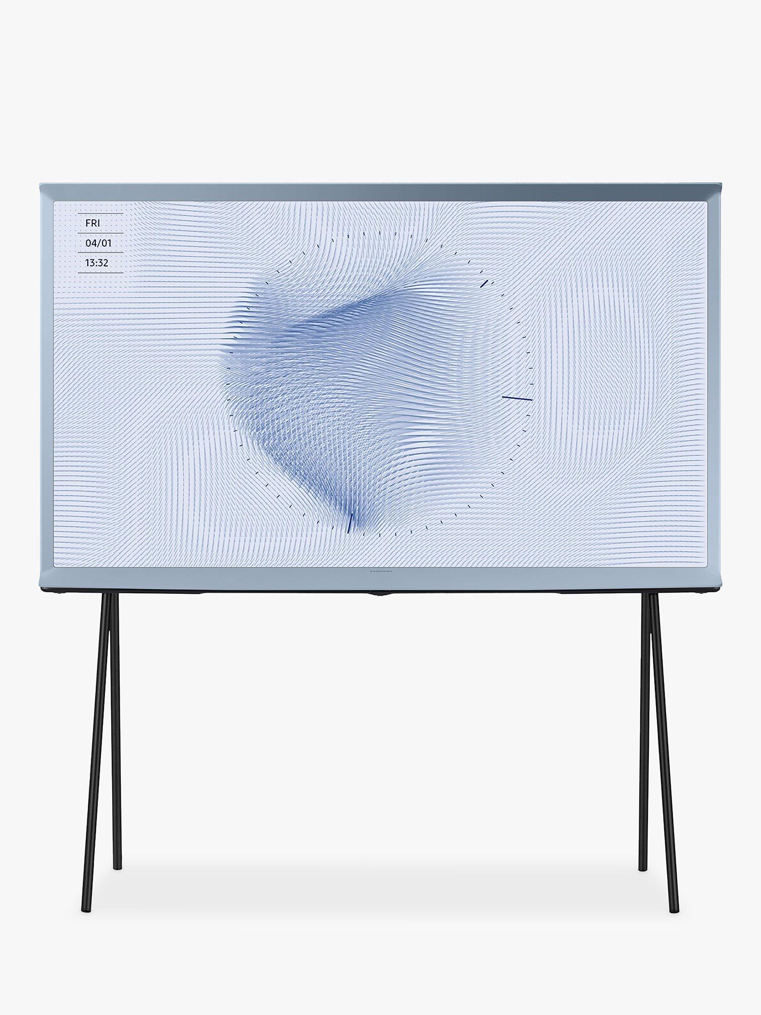 Samsung The Serif (2023) QLED HDR 4K Ultra HD Smart TV, 55 inch with TVPlus & Bouroullec Brothers Design, Cotton Blue