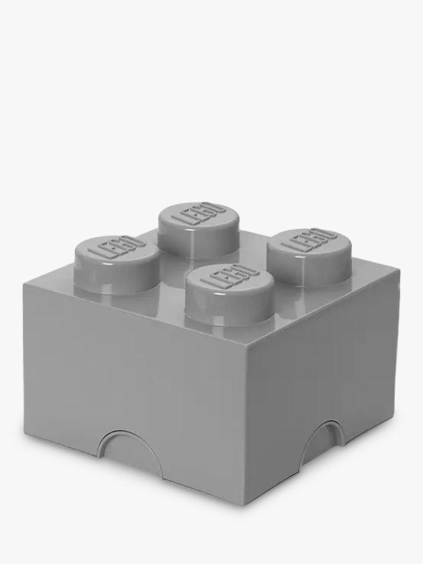 LEGO 4 Stud Storage Brick, Medium Stone Grey