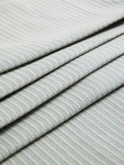 John Lewis Cotton Herringbone Stripe Furnishing Fabric - view 2, Blue Grey