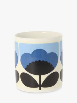 Orla Kiely Black Flower Bone China Mug, 300ml - view 2, Blue