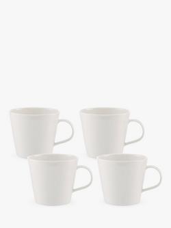 Royal Doulton 1815 Pure Porcelain Mugs, 400ml, Set of 4, White, White