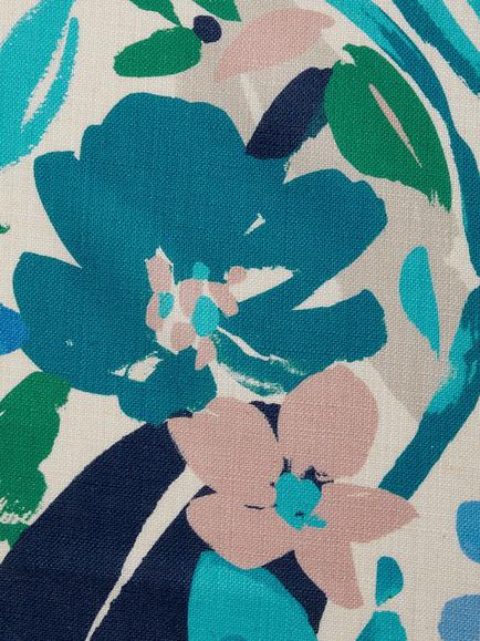 John Lewis Abstract Blossom Made to Measure Curtains or Roman Blind, Turquoise, Turquoise