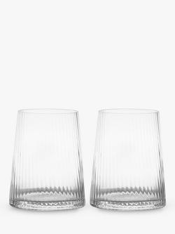Anton Studio Designs Empire Tumblers, Set of 2, 400ml, Clear