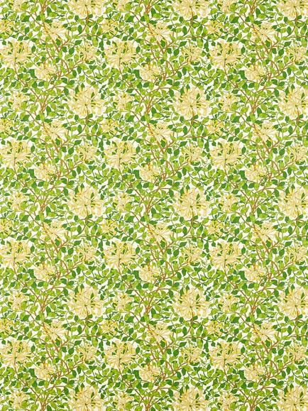 Morris & Co. Ben Pentreath Honeysuckle Furnishing Fabric, Cream/Chocolate