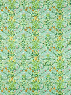 Morris & Co. Ben Pentreath Woodland Weeds Made to Measure Curtains or Roman Blind, Orange/Turquoise, Orange/Turquoise