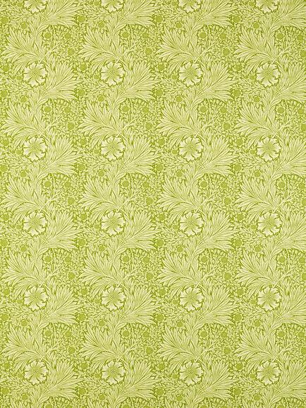 Morris & Co. Ben Pentreath Marigold Made to Measure Curtains or Roman Blind, Cream/Sap Green, Cream/Sap Green