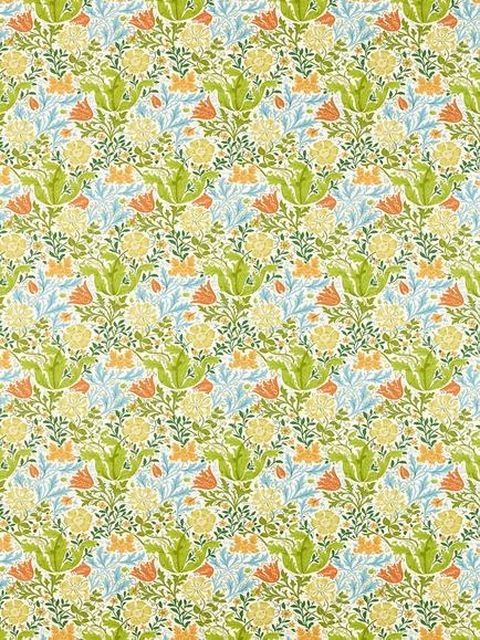 Morris & Co. Compton Made to Measure Curtains or Roman Blind, Spring, Spring