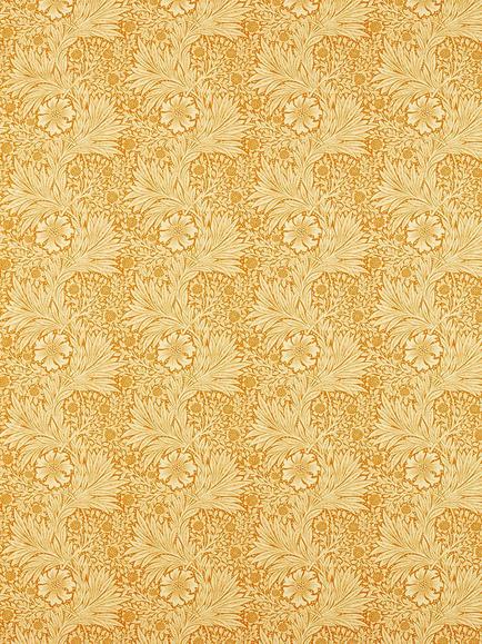 Morris & Co. Ben Pentreath Marigold Made to Measure Curtains or Roman Blind, Cream/Orange, Cream/Orange