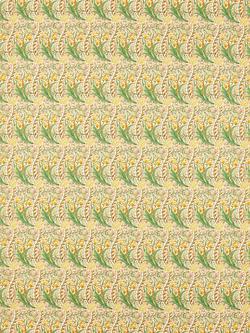 Morris & Co. Ben Pentreath Daffodil Made to Measure Curtains or Roman Blind, Pink/Leaf Green, Pink/Leaf Green