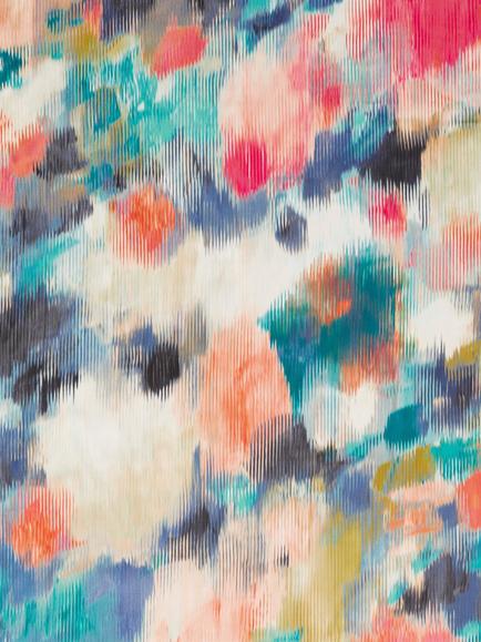 Harlequin Exuberance Furnishing Fabric, Teal/Fuchsia/Mandarin, Teal/Fuchsia/Mandarin