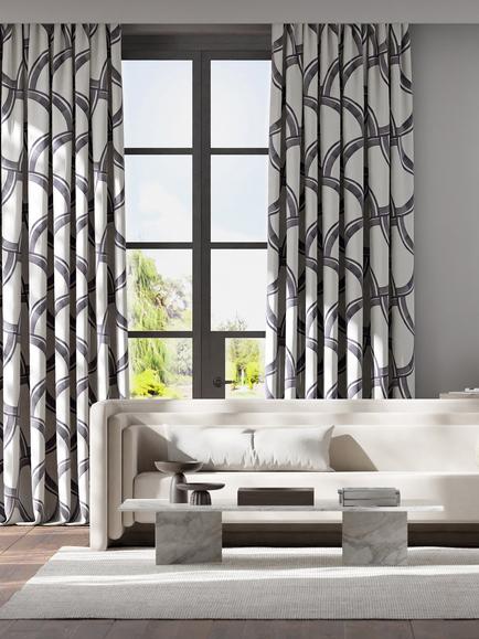 Harlequin Cognate Furnishing Fabric - view 2, Japanese Ink/Awakening