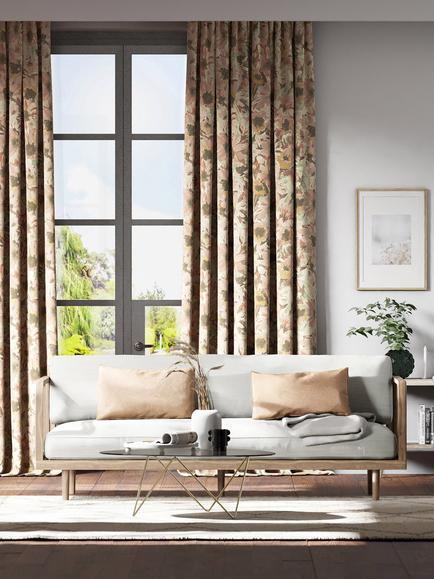 Harlequin Helianthus Furnishing Fabric - view 2, Moonstone/Succulent