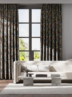 Harlequin Synchronic Furnishing Fabric - view 2, Black Earth/Beached