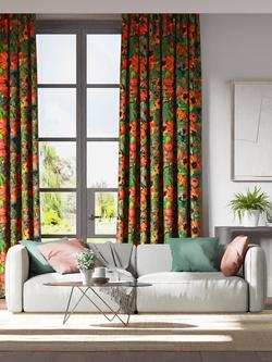 Harlequin Helianthus Furnishing Fabric - view 2, Vermillion/Harissa