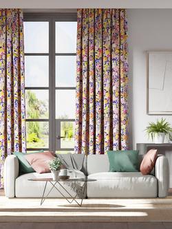 Harlequin Sanguine Furnishing Fabric, Pomegranate/Clementine/Peony/Blueberry - view 2, Pomegranate/Clem