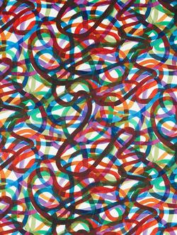 Harlequin Rhythm Furnishing Fabric, Fire/Brazilian Rosewood/Onsen/Forest, Fire/Brazilian Rosewood/Onsen/Forest