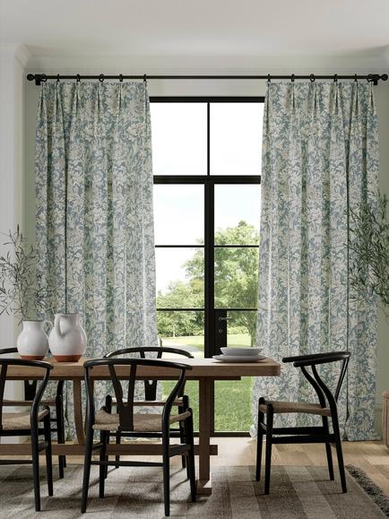 Morris & Co. Chrysanthemum Toile Furnishing Fabric - view 2, Slate