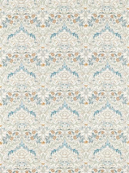 Morris & Co. Simply Severn Made to Measure Curtains or Roman Blind, Bayleaf/Annatto, Bayleaf/Annatto