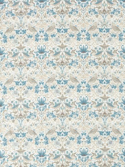 Morris & Co. Strawberry Thief Made to Measure Curtains or Roman Blind, Slate/Vellum, Slate/Vellum