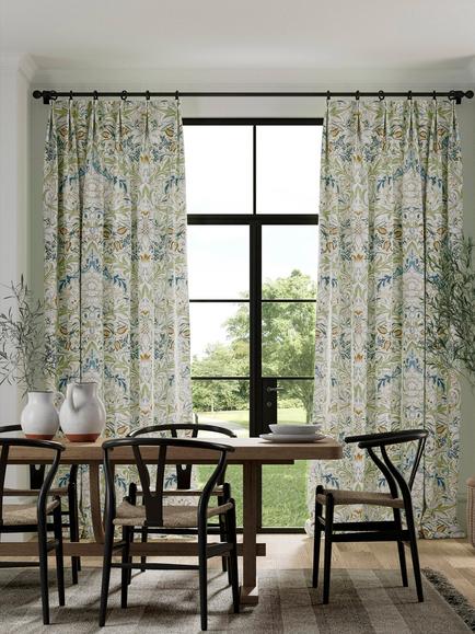 Morris & Co. Simply Severn Furnishing Fabric - view 2, Bayleaf/Annatto