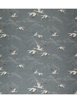 Laura Ashley Animalia Furnishing Fabric, Steel