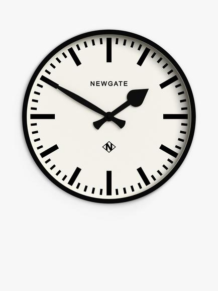 Newgate Clocks Number Three Railway Wall Clock, 37cm, Black