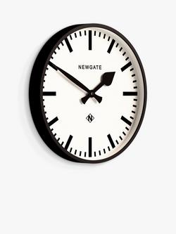 Newgate Clocks Quartz Railway Wall Clock, 37cm, Black - view 2, Black