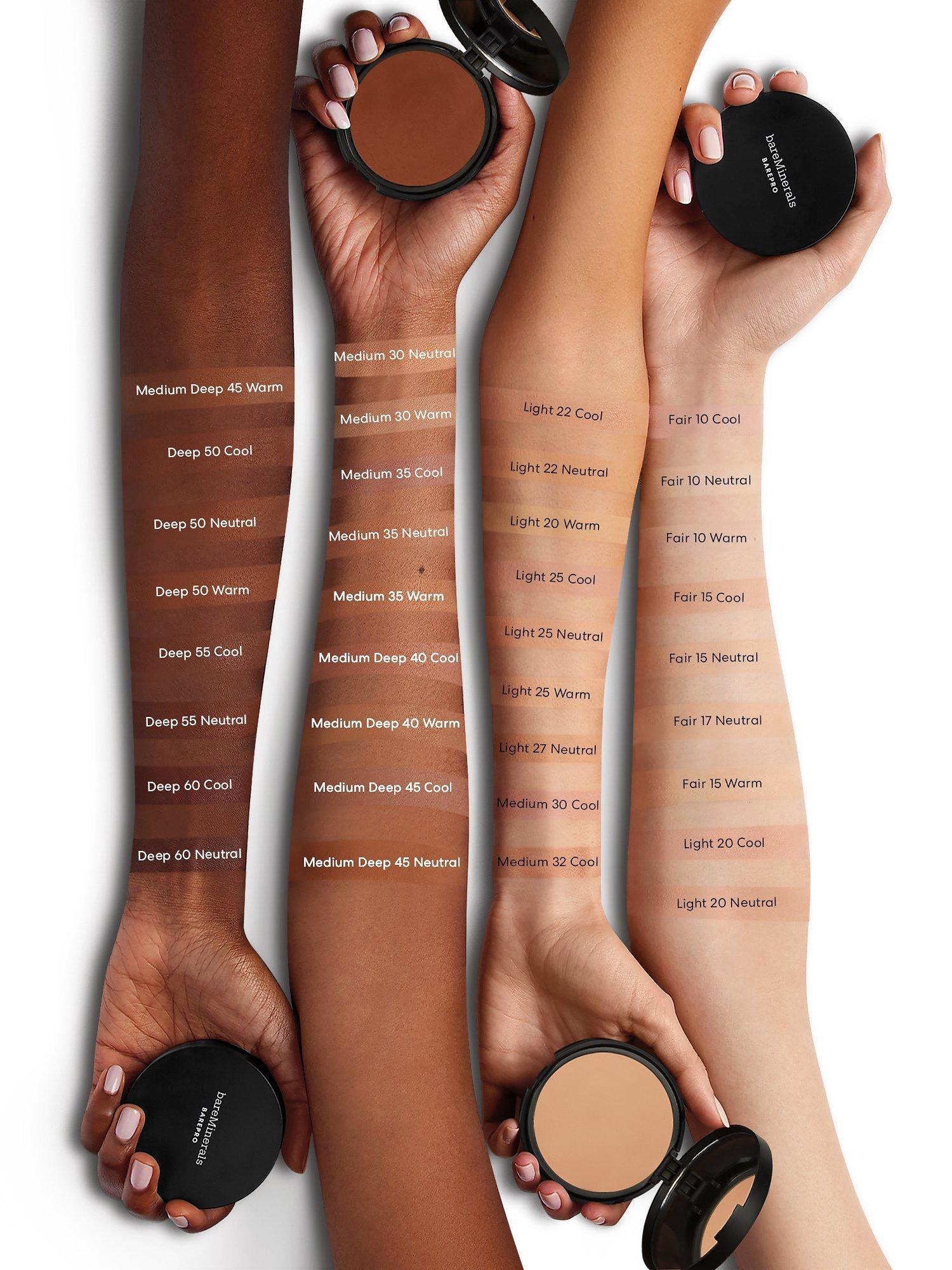 Product image 4 of 8, which shows bareMinerals BAREPRO™ 16HR Skin-Perfecting Powder Foundation, Medium Deep 40 Cool