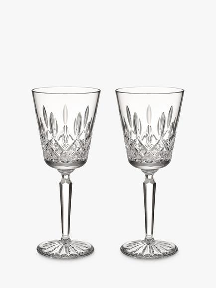 Waterford Crystal Lismore Cut Glass Tall Wine Glass, Set of 2, 450ml, Clear, Clear