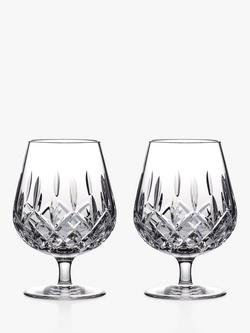 Waterford Crystal Lismore Cut Glass Brandy Balloon Glass, Set of 2, 510ml, Clear, Clear