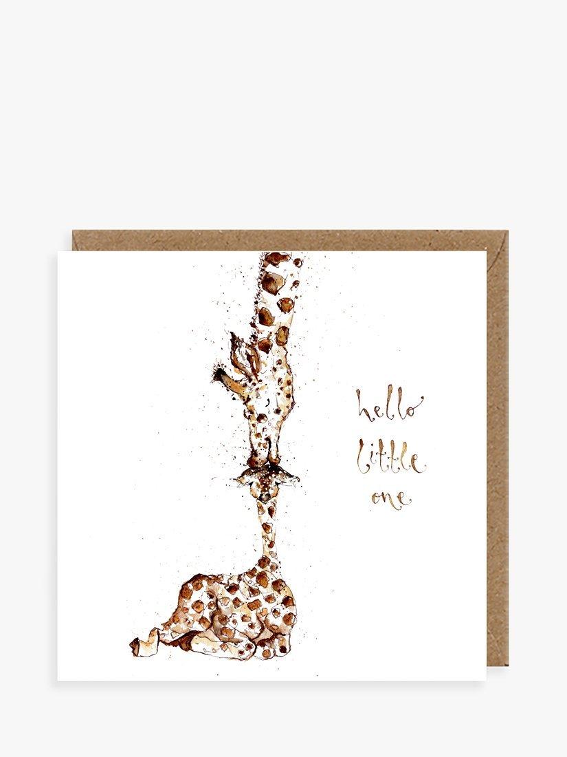 Louise Mulgrew Designs Giraffes Hello Little One New Baby Card
