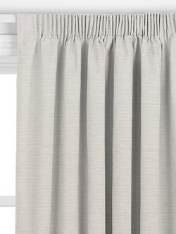John Lewis Cotton Linen Slub Made to Measure Curtains or Roman Blind, Pale Grey - view 2, Pale Grey