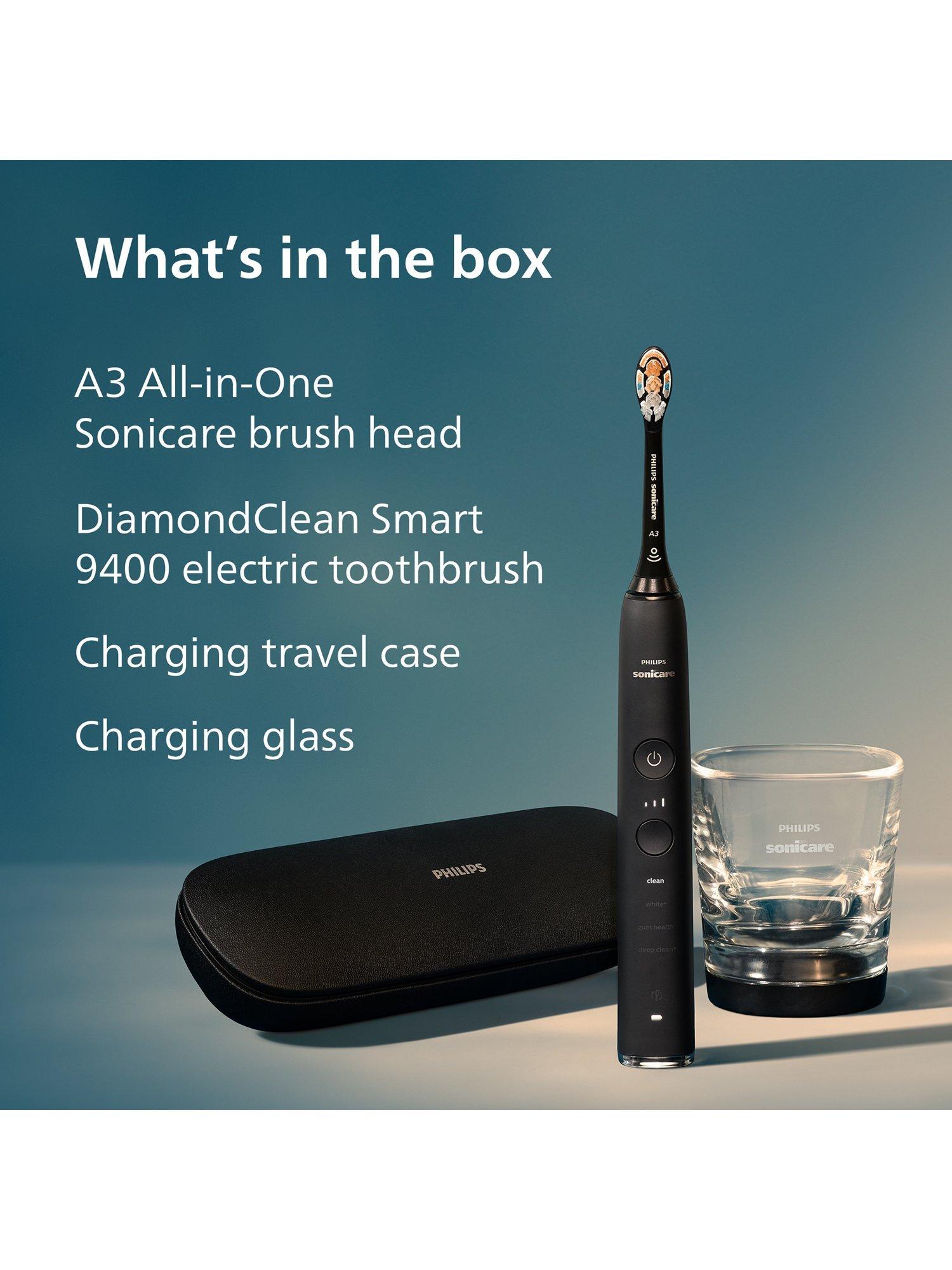 Product image 9 of 10, which shows Philips Sonicare DiamondClean Smart 9400 Electric Toothbrush with Charging Case, Black