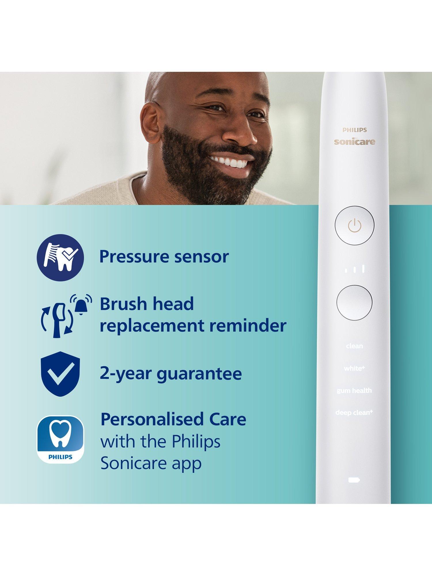 Product image 2 of 6, which shows Philips Sonicare DiamondClean Smart 9400 Electric Toothbrush with Charging Case, White