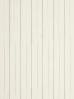 John Lewis Cotton Woven Stripe Furnishing Fabric, White/Storm