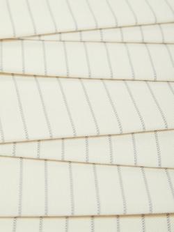 John Lewis Cotton Woven Stripe Furnishing Fabric - view 2, White/Storm